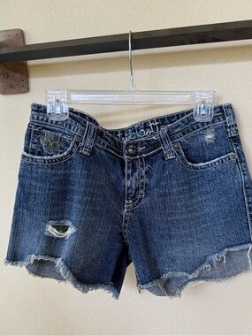 New - Industrial Cotton embroidered Jean shorts